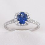 18kt White Gold Sapphire and Diamond Ring