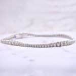 14kt White Gold Diamond Wave Bracelet