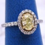 Platinum Fancy Yellow Diamond Engagement Ring