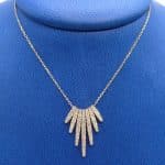 14kt Yellow Gold Diamond Starburst Pendant