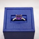 14kt Yellow Gold Amethyst (2.27 ctw) Ring with Diamond Rounds (0.14 ctw)