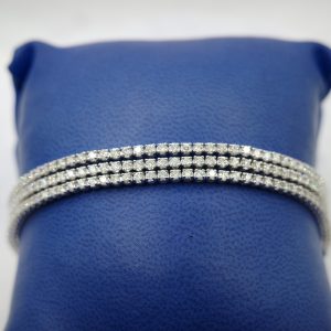 Diamond (6.1 ctw) Triple Bracelet in 14kt White Gold