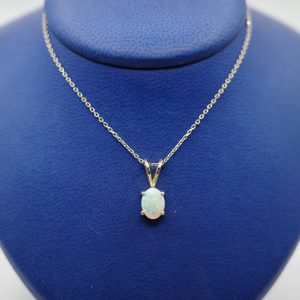 Opal Pendant Set in 14kt Yellow Gold