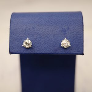 Diamond (1.4 ctw) Stud Earrings Set in 14kt White Gold