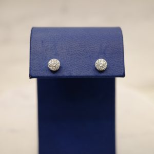 Diamond (0.46 ctw) Stud Earrings Set in 14kt White Gold