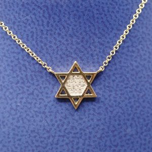 6-point Star-Shaped Diamond (0.06 ctw) Pendant Set in 14kt Yellow Gold on 14kt Yellow Gold Chain