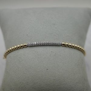 Diamond (0.50 ctw) and 14kt Yellow Gold Bangle
