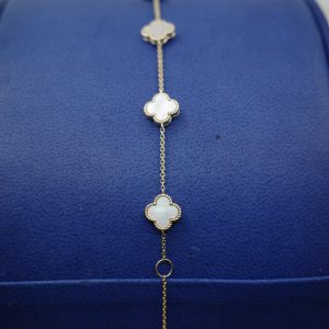 Mother of Pearl and 14kt Yellow Gold Bracelet